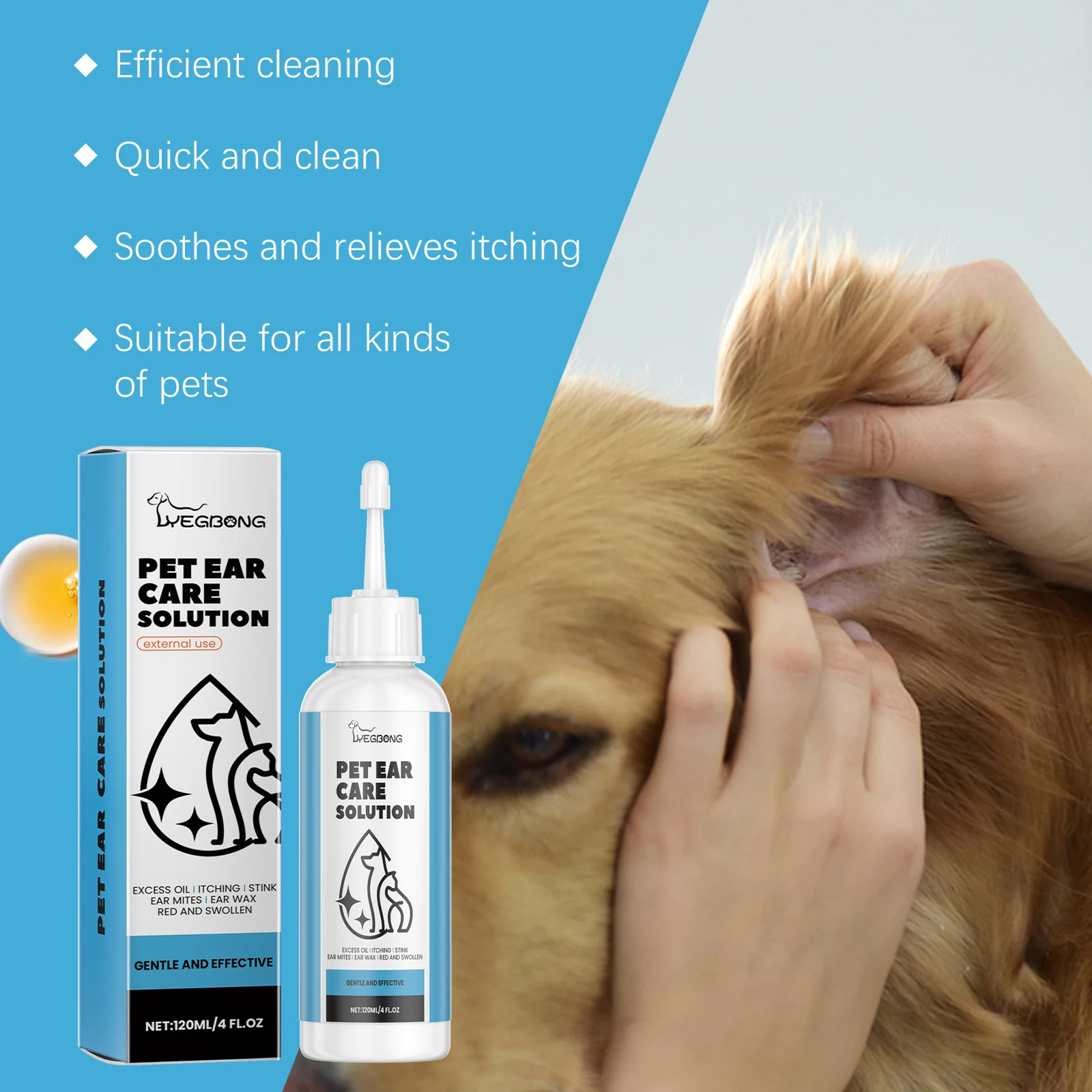 Pembersih Telinga Hewan Peliha - Pet Ear Cleaner ulasan dan harga