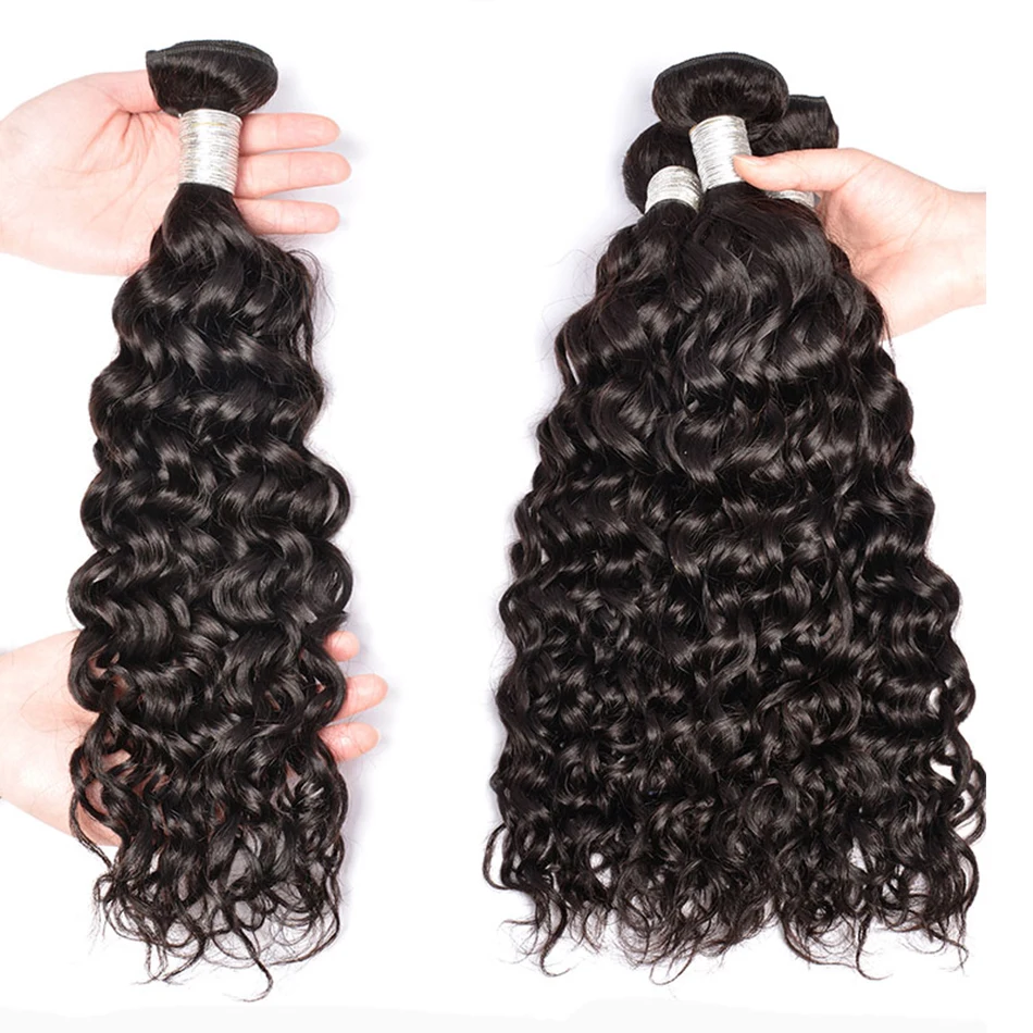 12A Water Wave Bundles 28 30 32 Brazilian Remy Hair Extensions Wet And Wavy Curly Human Hair Bundles Raw Hair Bundles