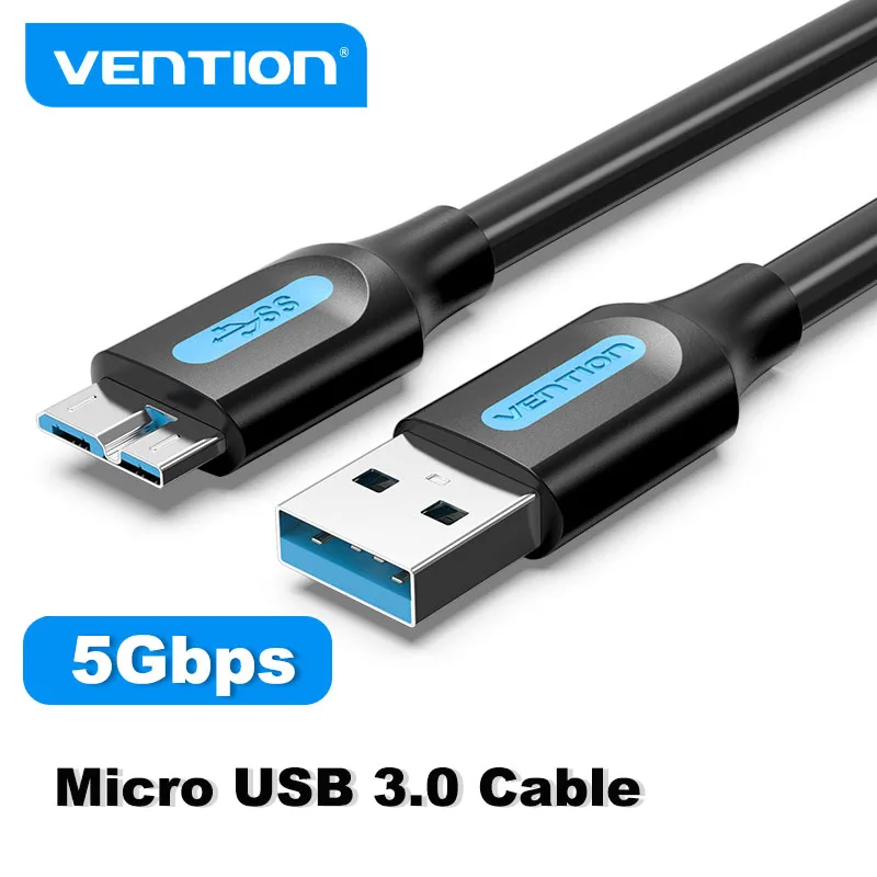 Vention Micro USB 3.0 Kabel 3A Szybka ładowarka Przewód do transmisji danych Kable do telefonu komórkowego Samsung Note 3 S5 Toshiba Sony Kabel USB