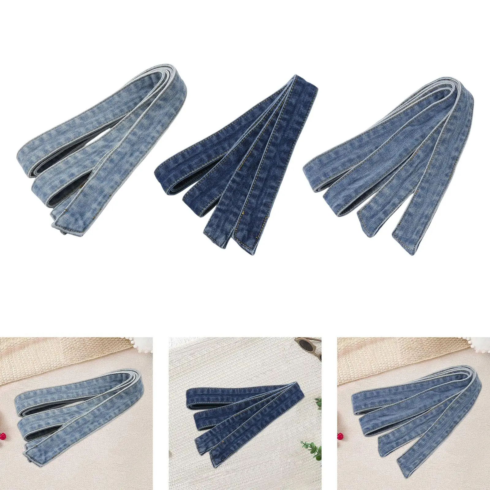 حزام خصر من الدنيم، حزام خصر بسيط لسترة معطف، فستان بذلة كاجوال