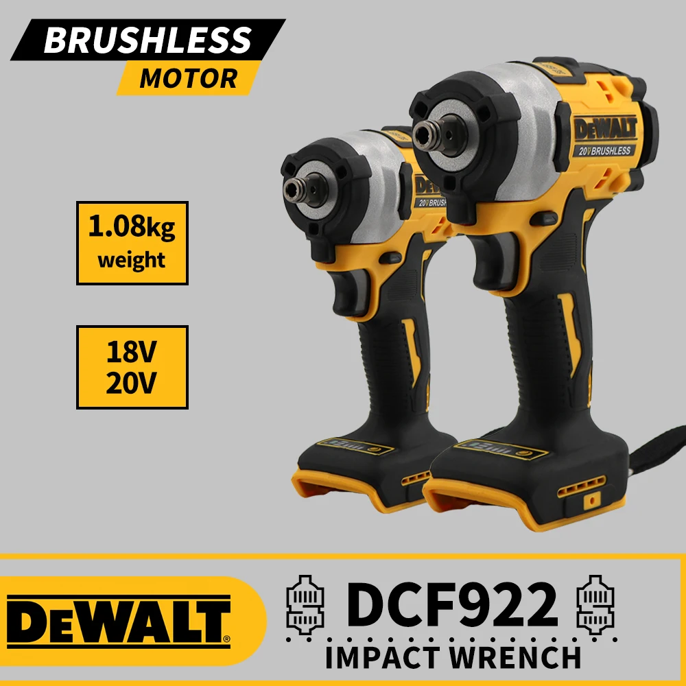 Imagem -04 - Dewalt Dcf922 Chave de Impacto sem Fio 406nm Chave de Impacto Ferramenta Elétrica sem Escova 20v Chave Recarregável de Velocidade Variável