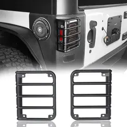 Farol de carro protetor guarda grade, tampa de luz de sinal traseiro, lâmpada capuz, Jeep Wrangler JK 2007-2017