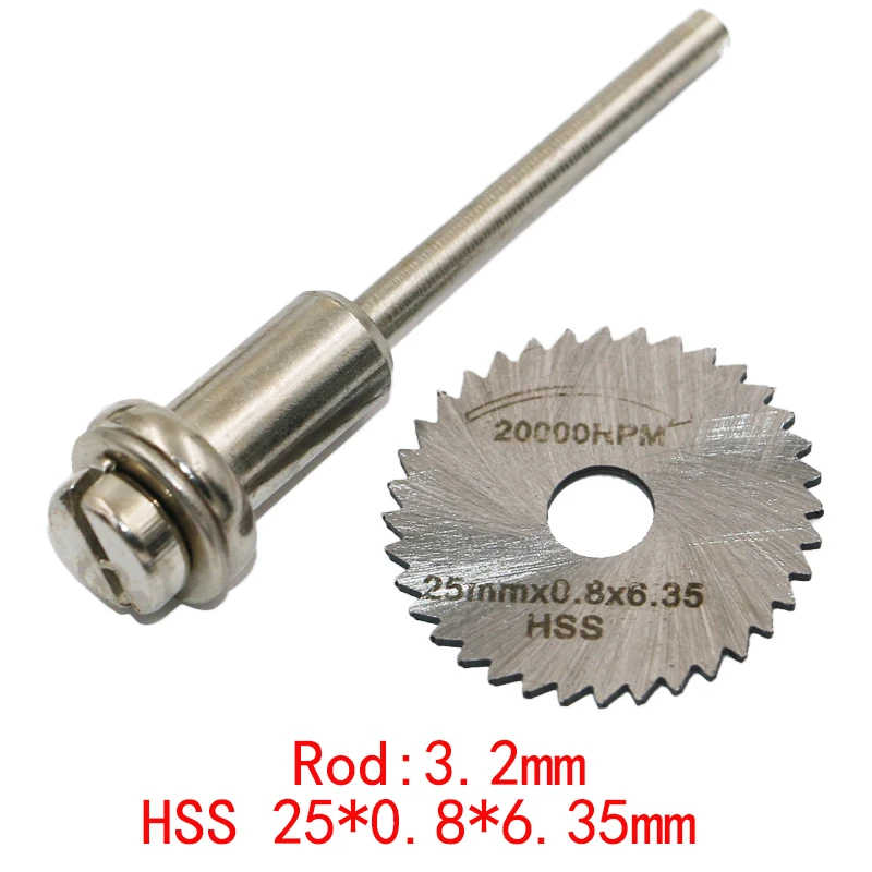 Hoja de sierra Circular HSS de 25/32/50/60mm, herramienta rotativa para cortador de Metal Dremel, juego de herramientas eléctricas, discos de corte de madera, corte de mandril de taladro