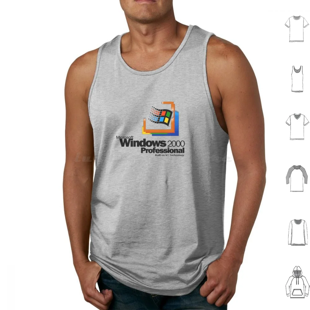 Windows 2000 Startup Tank Tops Vest Sleeveless Windows 90s 2000s 00s 2000 Nt Windows Nt Windows 2000 Windows 9x 9x Windows Me