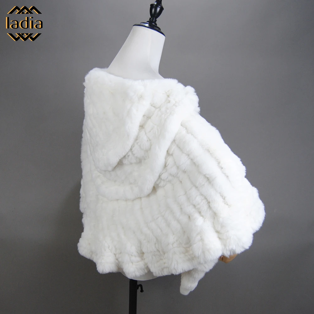 Winter Women Knitted Real Rex Rabbit Fur Scarf Brand Wide Natural Rabbit Fur Tassel Shawl Neck Warm Long Scarves shoulder Cape