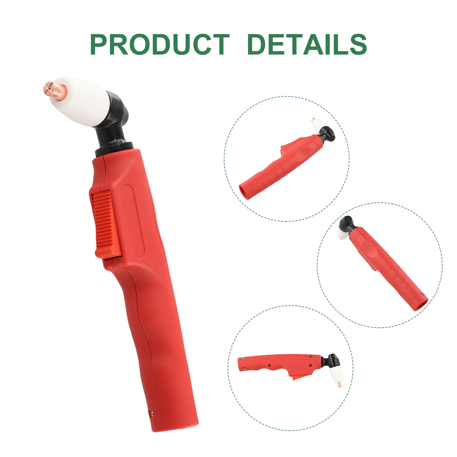 

Запасная головка плазменного резака для ручной резки, изогнутая, нейлоновая, 197 мм, с изогнутой рукояткой, для сварки и пайки, LG-40