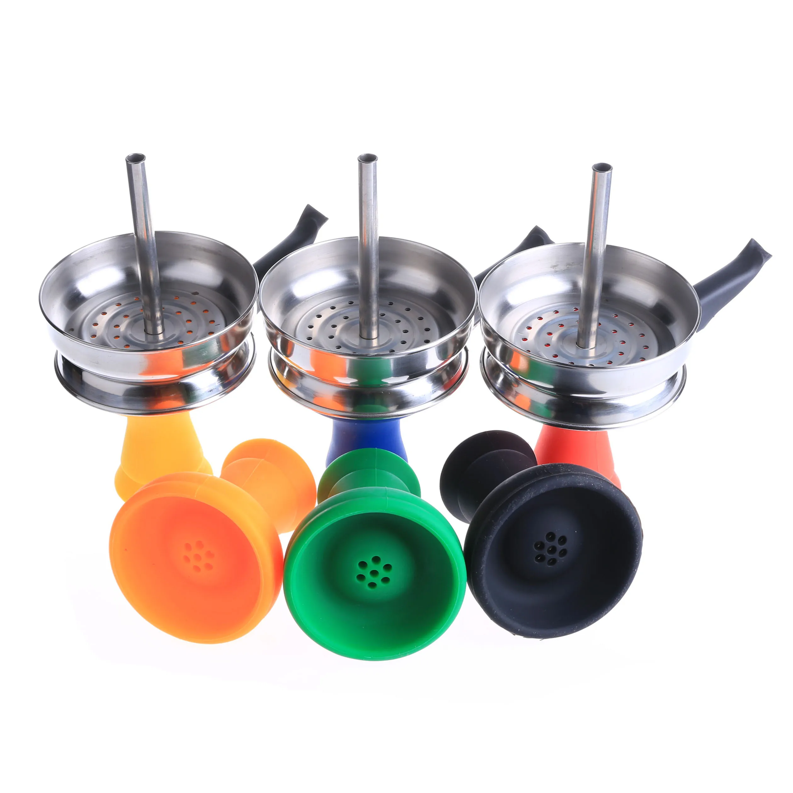 Silicone Hookah Bowl Shisha Charcoal Holder Set Chicha Chimney Bowl Shisha Tete Hookah HMD Top Set