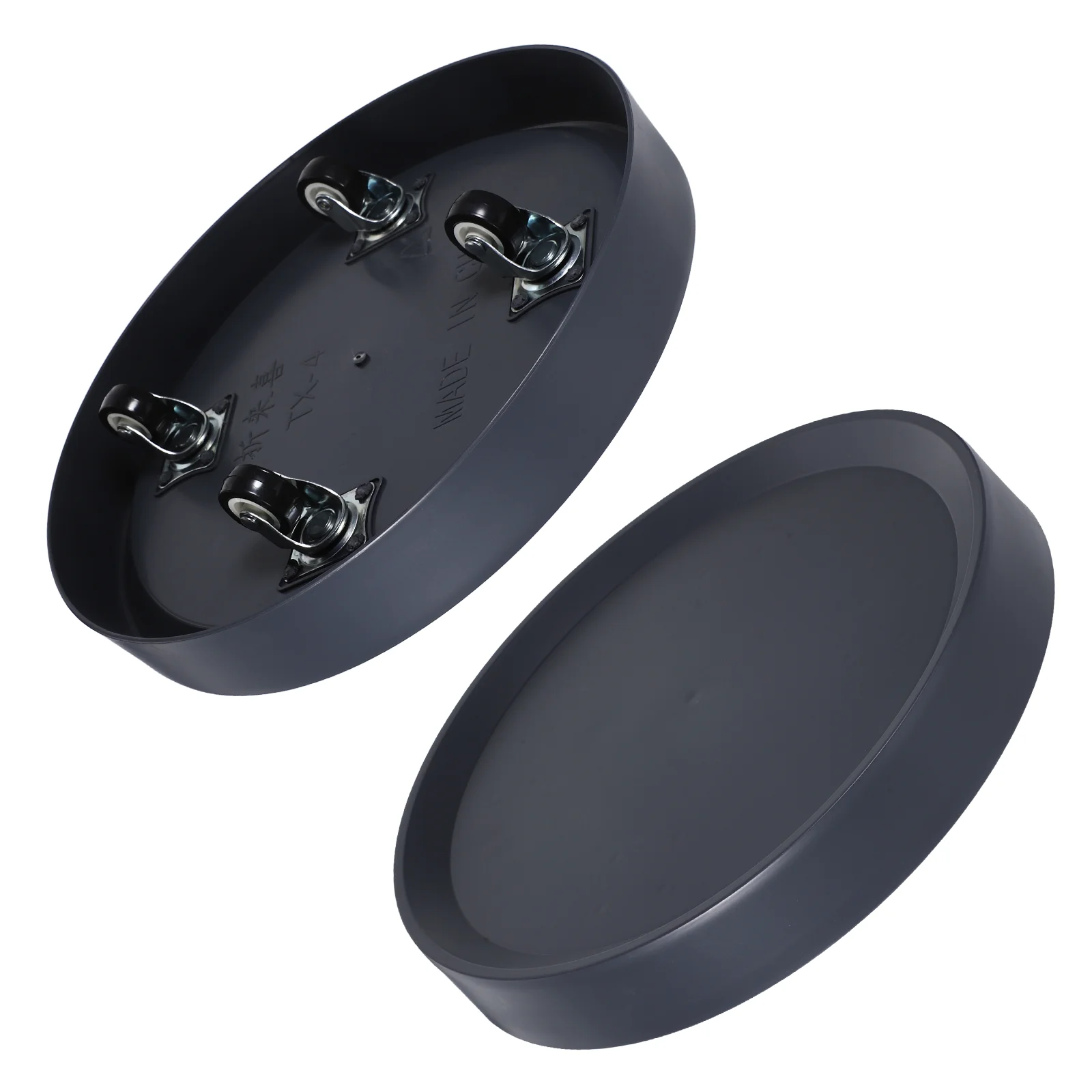 

2pcs Mobile Flower Pot Tray Casters Large Capacity Waterproof Planter Saucer for Indoor Outdoor Storage Trolley