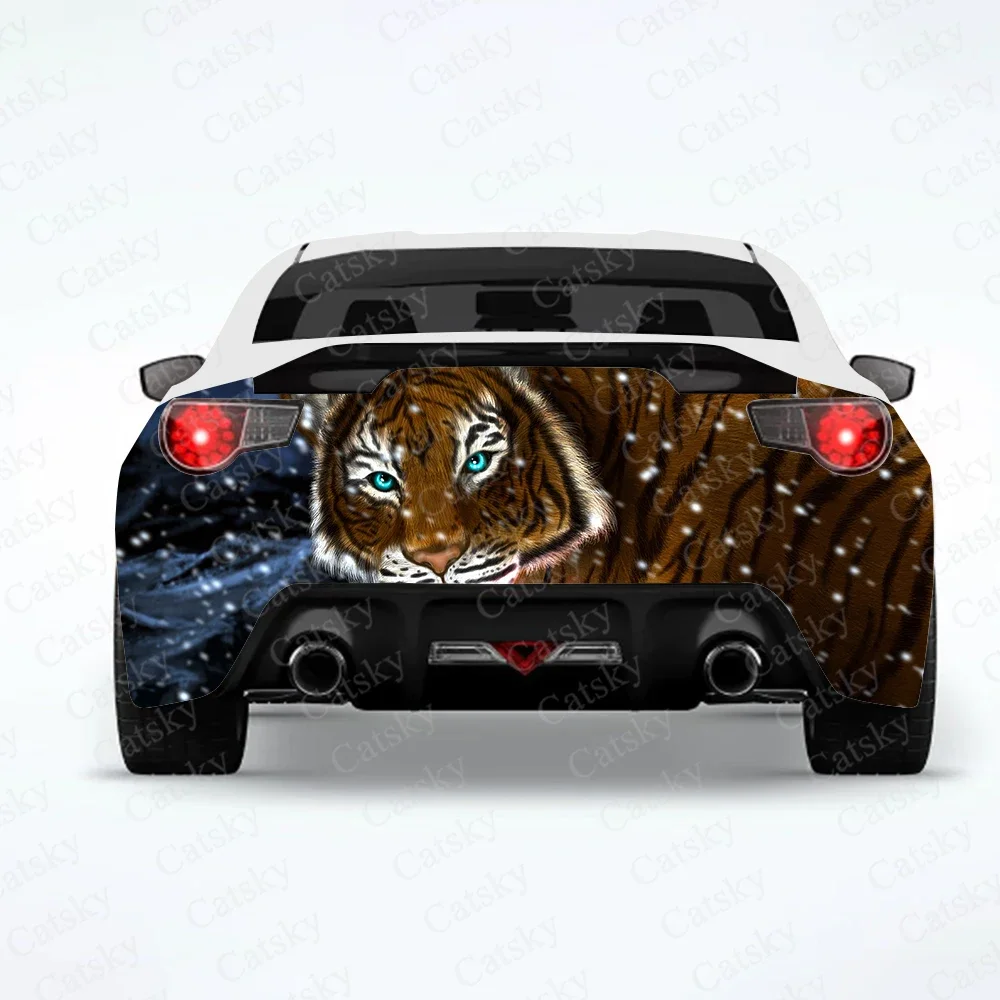 Fantasy Tiger Car Rear Wrap Car Stickers Auto Decal Creative Sticker Motorcar Body Appearance Modification Stickers Decoration