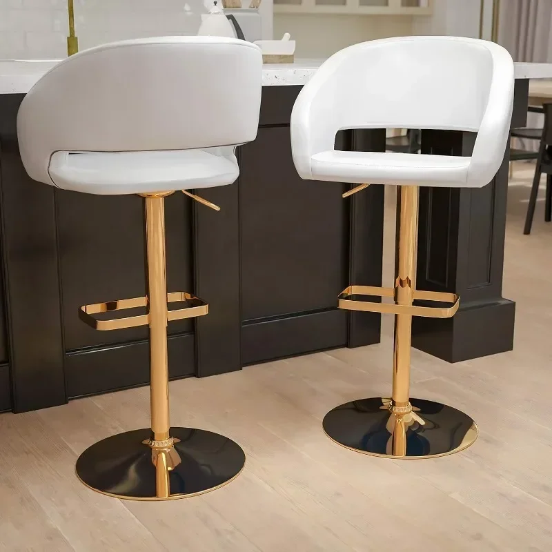 Erik Comfortable & Stylish Contemporary Barstool With Rounded Mid-Back And Foot Rest
