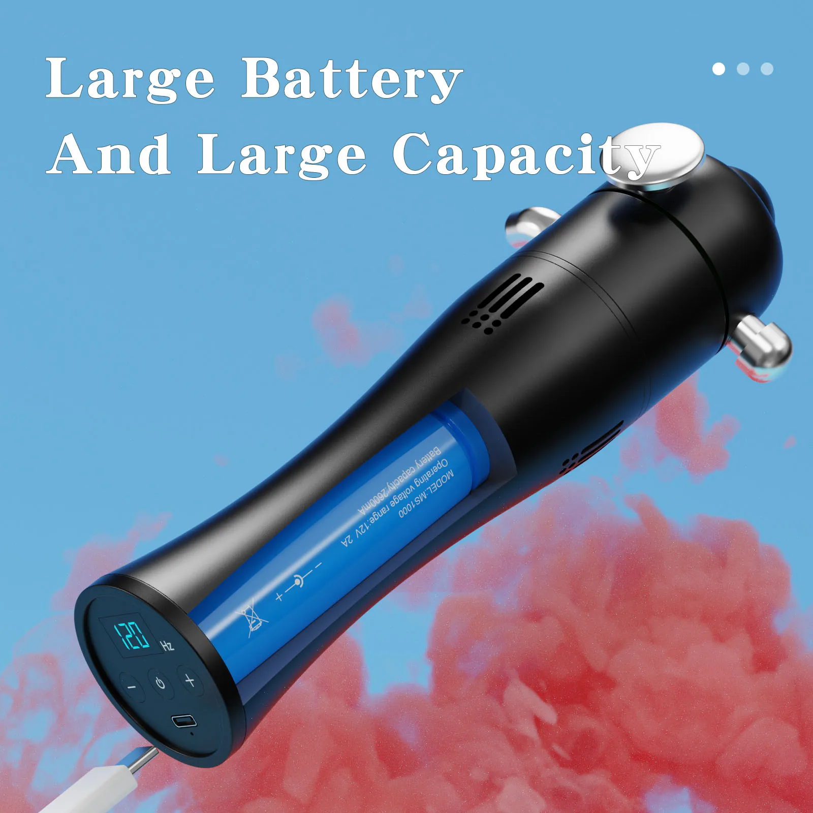 Smart Library 2024 New Product Muscle Massager Vibration Handheld Powerful Deep Tissue Percussion Massage Stick High Speed Fasci