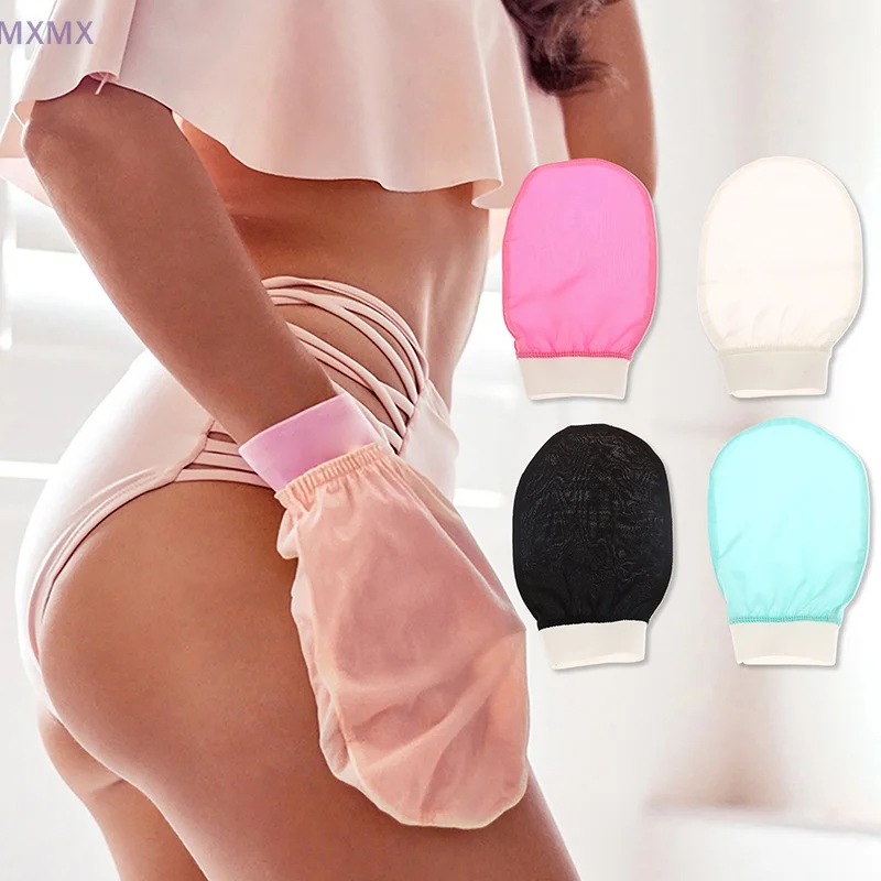 Rayon Exfoliating Face Wash Beauty Towel Soft Exfoliating Skin Bath Scrub Silk Bath Face Wash Gloves