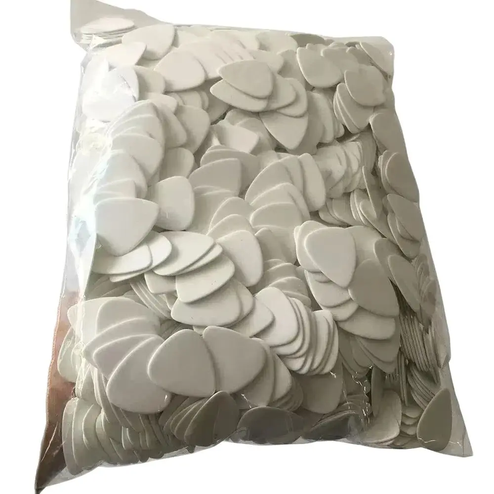 Lots of 100pcs Solid White ABS Guitar Picks Plectrums 0.46/0.71/ 0.96/1.2mm Size Optional