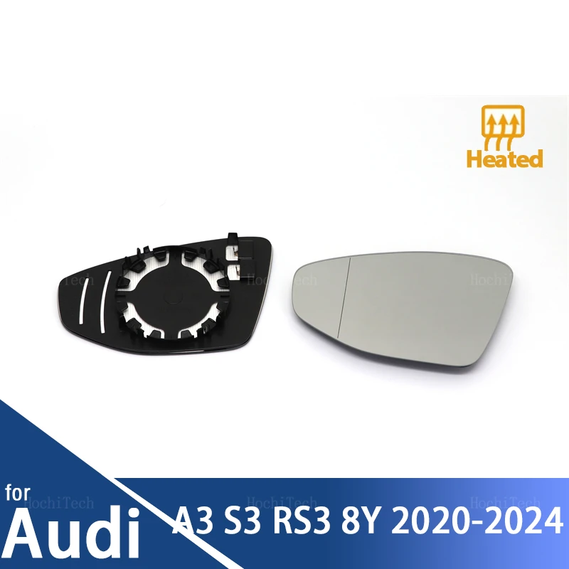 Side Heated Wide Angle Wing Mirror Glass Lens for Audi A3 8Y S3 8Y  RS3 8Y RS A S 3 2020-2024 Accessories