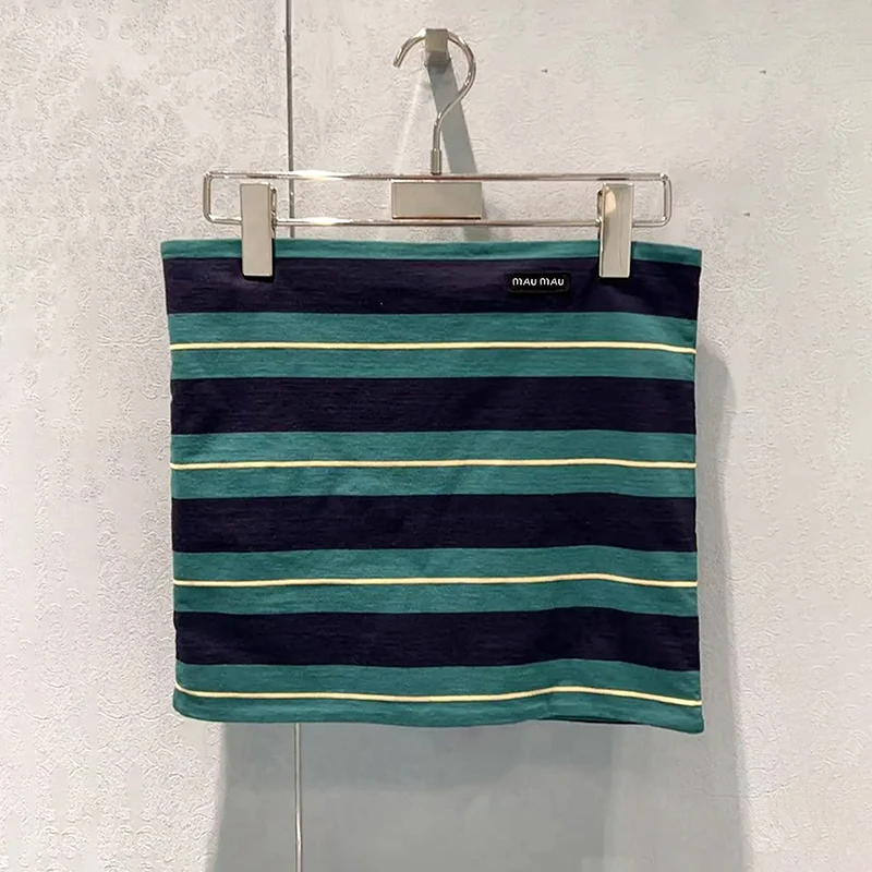 

een Striped Crop Top Women's Faion High-End Vest Summer Outfit School Sle Contrast Color Brtte Casual Loose Fit