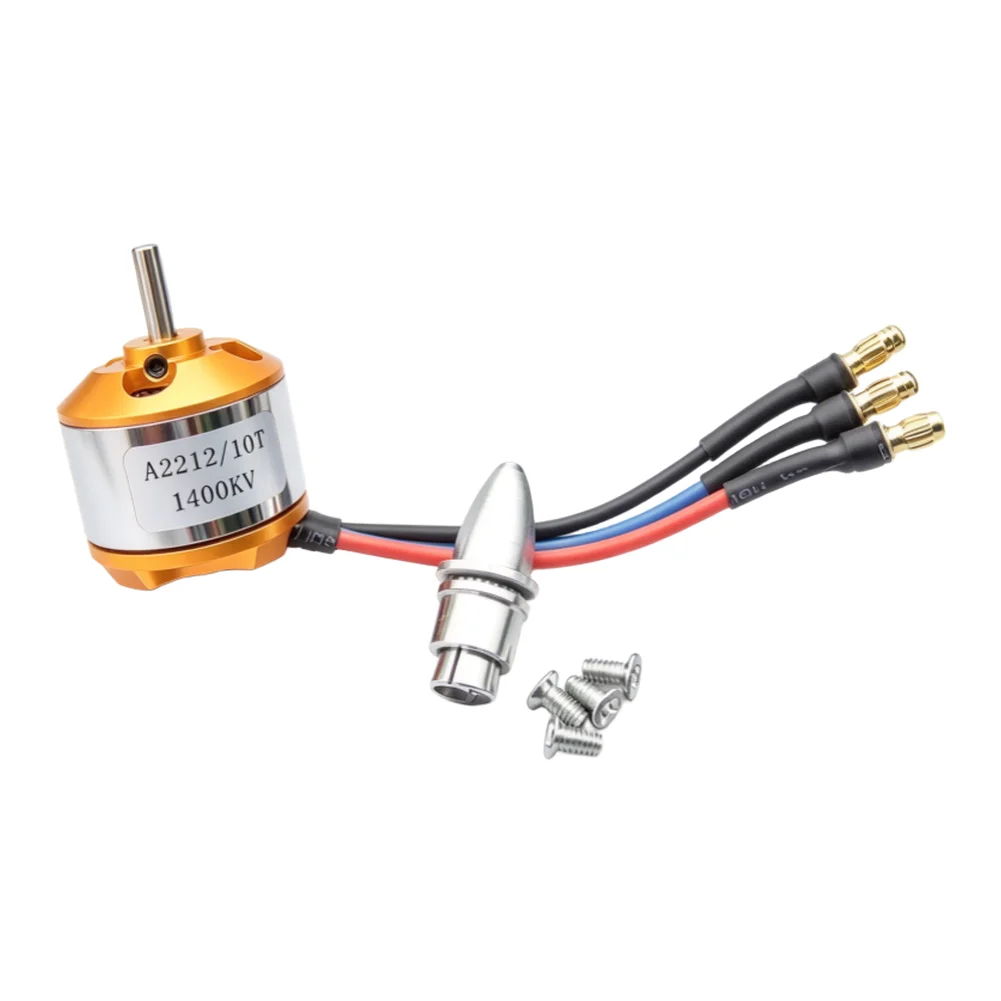 Brushless Motor A2212 1400KV for RC Aircraft with 38mm for x 28mm Dimensions 4 Screw Mount and 9050 8040 8060 Props