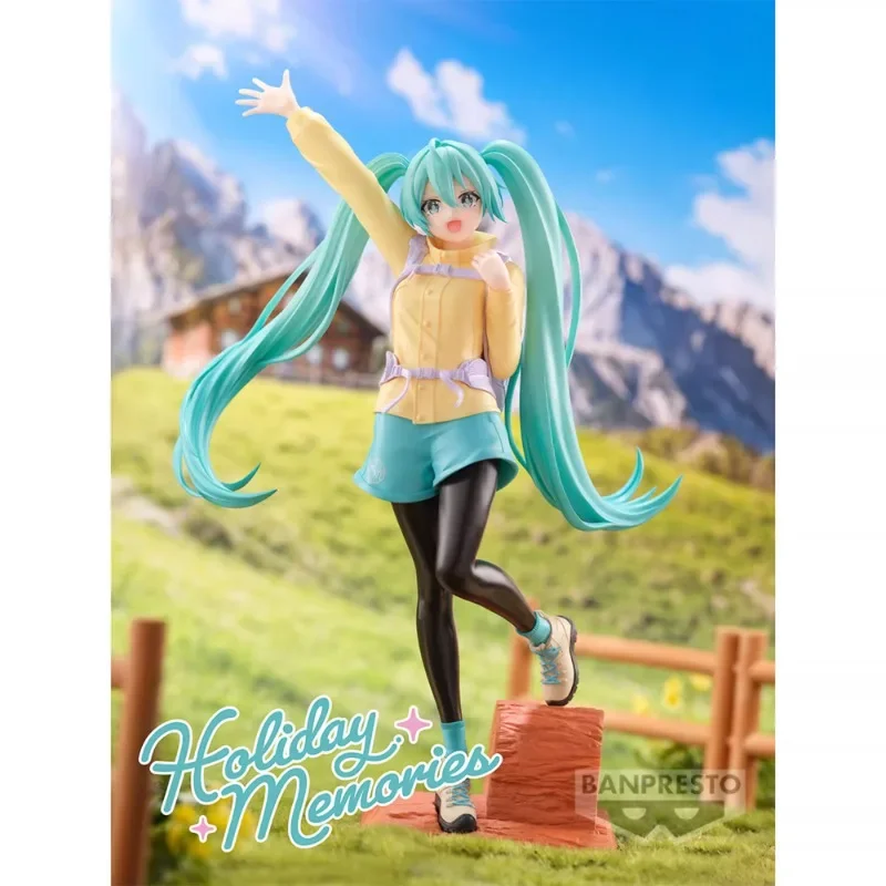 In Stock Bandai BANPRESTO Hatsune Miku Holiday Memories Mountaineering Animation Action Figure Toy Gift Model Collection Hobby