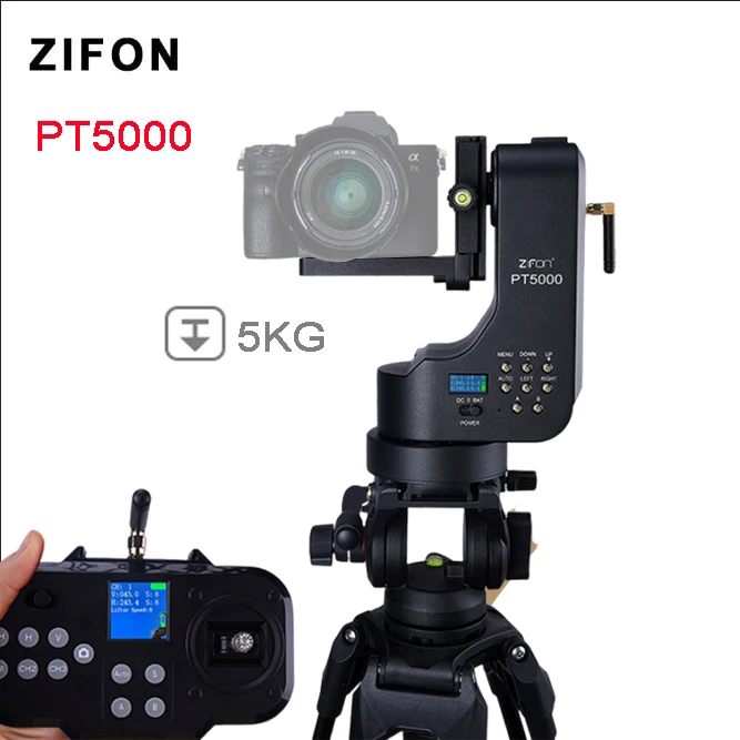 ZIFON PT5000 Auto Motorized Rotating Panoramic Head 360° Panoramic Motorized gimbal for Sony Canon Micro Camera