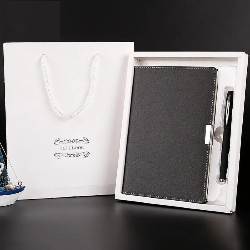 

Creative A5 Leather Business Notebook Student Office Notebook With Pen Diary School Supplies Gift Box Version