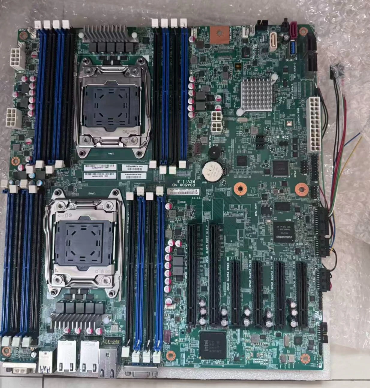 Carte mère serveur Intel 2011 Dual X99 compatible NVMe 10 Gigabit 32 cœurs M.2 Lenovo RD450X six cartes ALEO