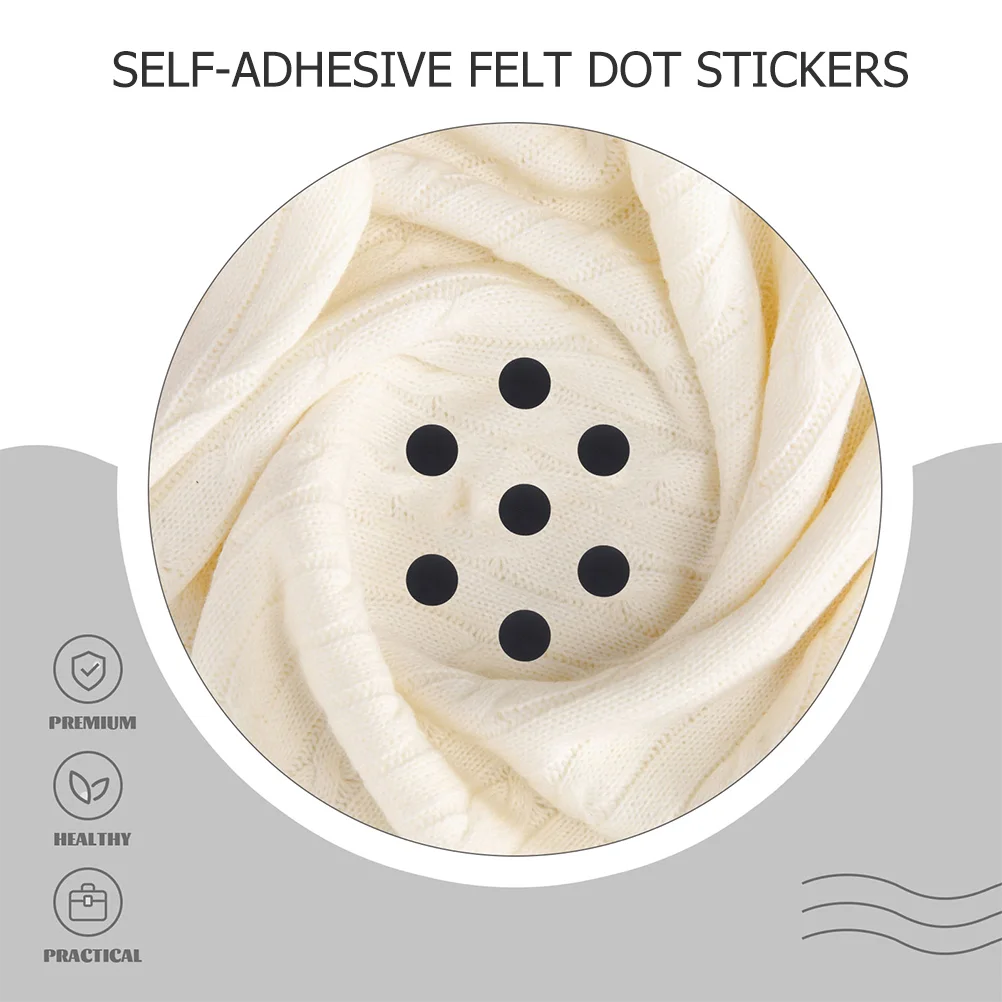 500 Pcs Felt Patch Adhesive Patches Circles Decorate Match Striker Paper with White Stickers