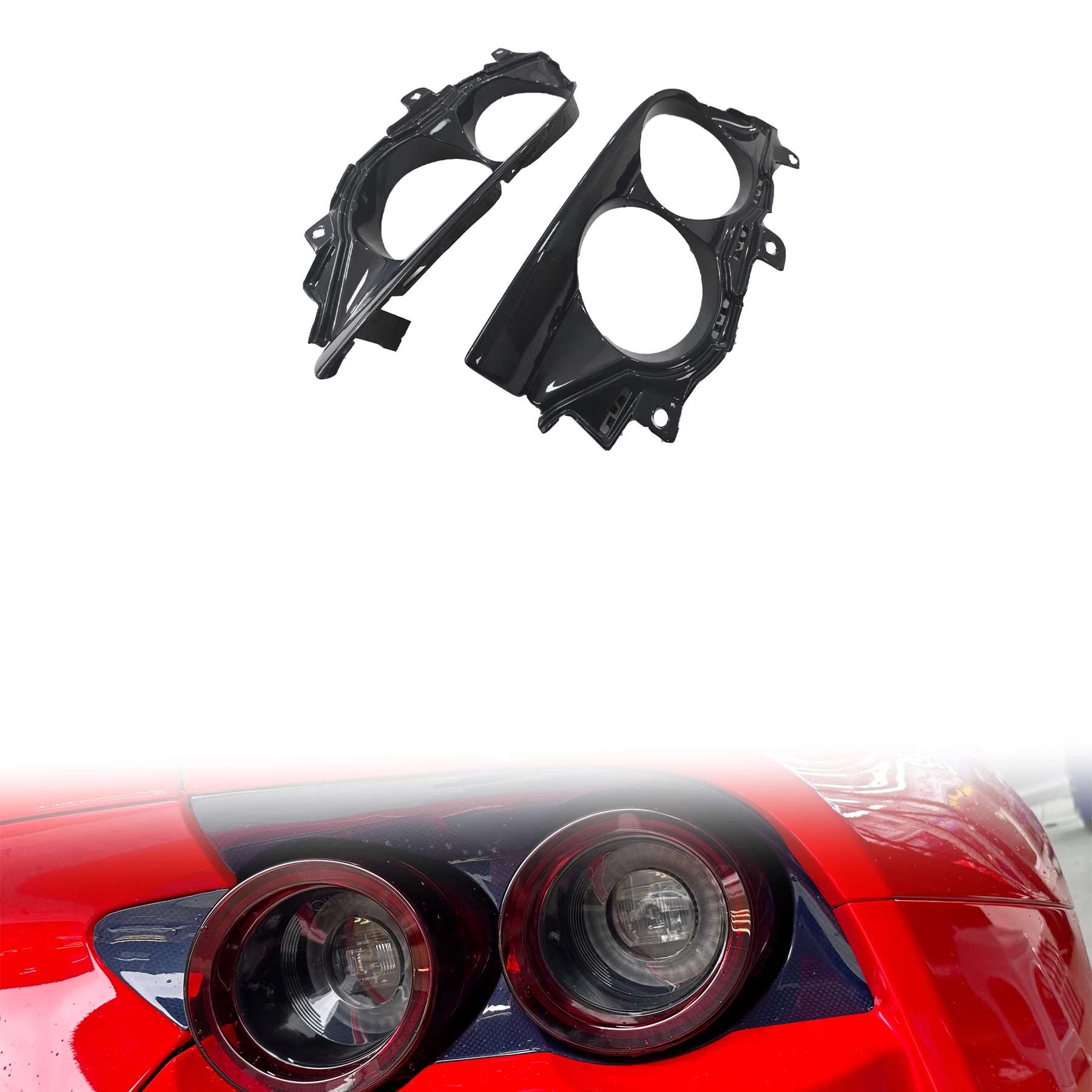 812 Automotive Accessories OEM Style Dry Carbon Fiber Car Auto Parts Taillight Cover forFerrari 812