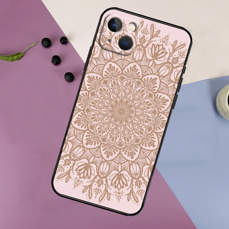 Indian Pattern Mandala Case For iPhone 16 15 14 13 12 11 Pro Max Plus X XS Max XR 7 8 Cover Accessories