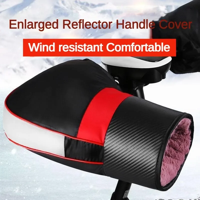 Waterproof Winter Motorcycle Handlebar Muffs Protective Scooter Thicken Warm Grip Mitts Handle Bar Warmer Handle Bar Gloves