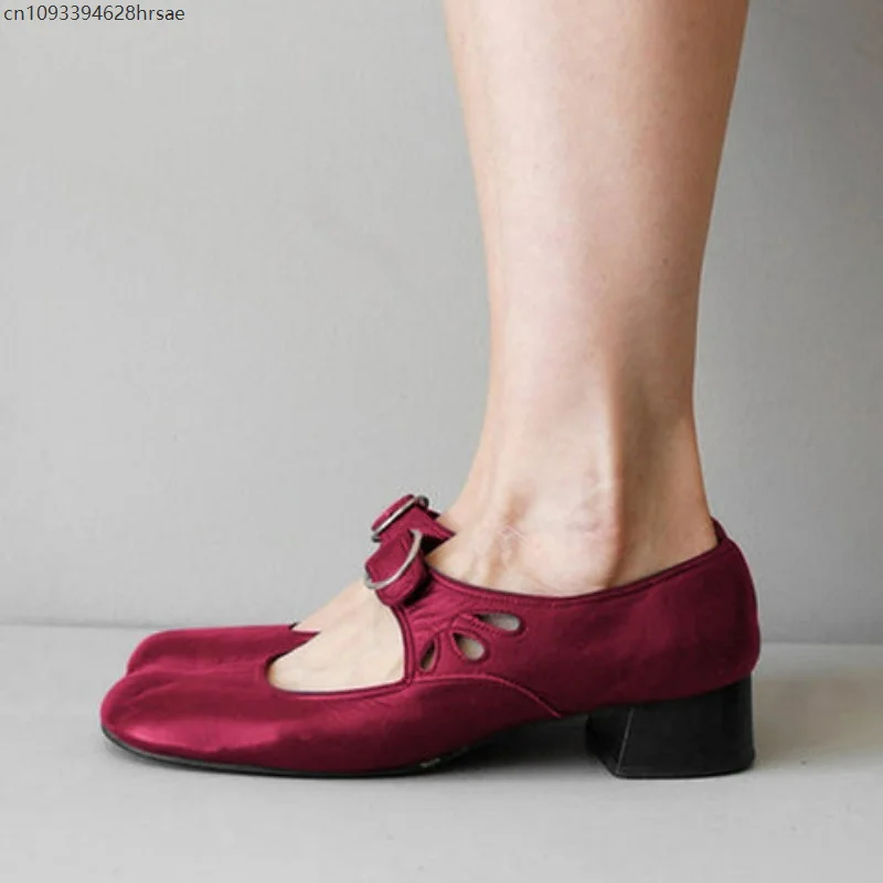 

Retro Soft Sole Women Low Heels Single Shoes Casual Shoes Thick Heels Work Buckle Shallow Medieval Cosplay Boots Multiple colors