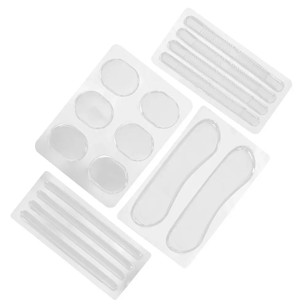 

4Pcs Anti-Friction Heel Pads Silicone Gel Insoles Cushion Shockproof Soft Heel Spur Relief Foot Care Protector Washable Reusable