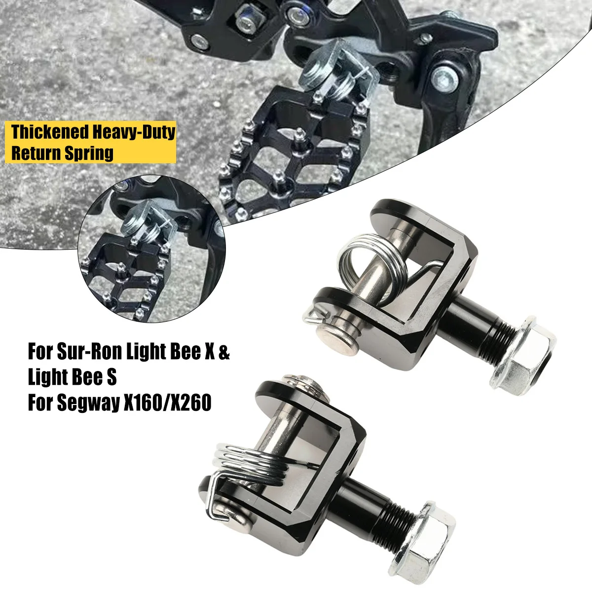 CNC-Aluminium-Fußrastenhalterung mit Feder für Surron Light Bee X & S für Segway X160 X260
