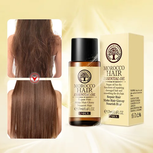 Imagen 2 del producto Aceite multifuncional para el cuidado del cabello, para tipos de cabello seco, aceite de argán puro marroquí, aceite esencial para el cabello, herramienta de reparación suave de las raíces del cabello
