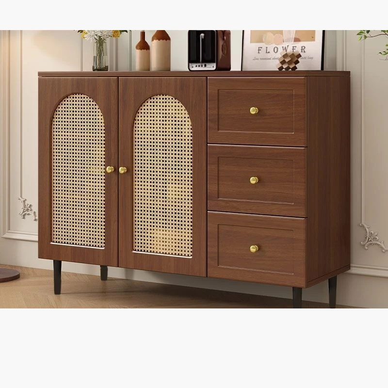 

French side Modern simple rattan storage Home restaurant Tea Kitchen storage Side