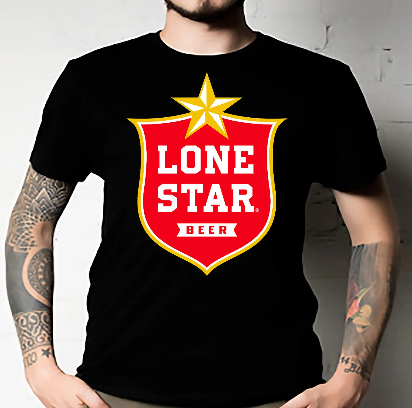 Lone Star Beer brewery logo Essential ê T Shirt ALL SIZE