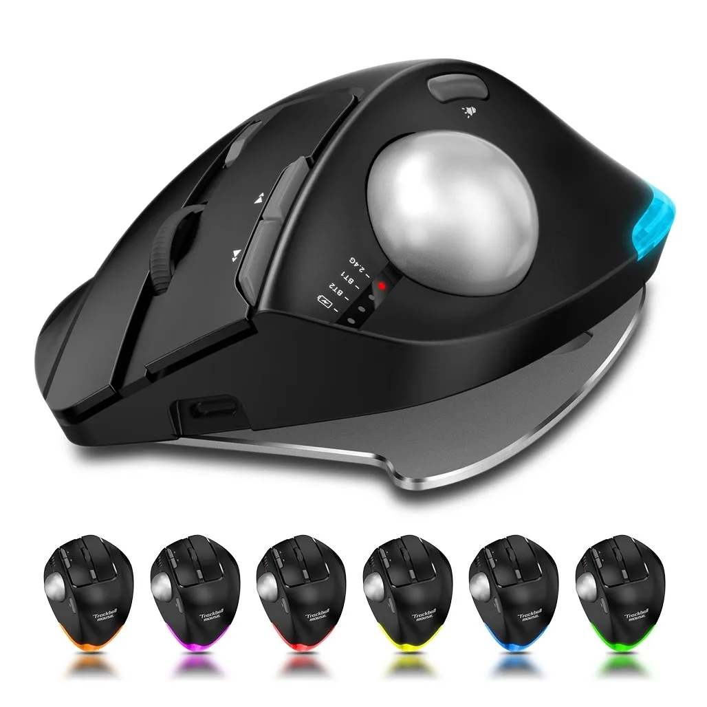 Imagem -06 - Zelotes F33 Trackball Mouse Bluetooth Modo Mouse para 2d 3d Grande Designer Gráfico Tela Cruzada Cad Desenho ps Ratos Personalizados Presente