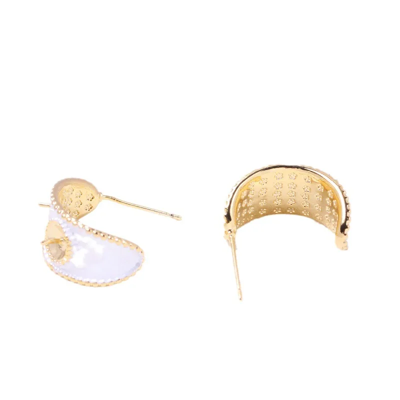 

E024 Gold Plated Copper S925 Sterling Silver Needle Pearl Stud Earrings Findings Jewelry Making DIY Jewelry Accessories