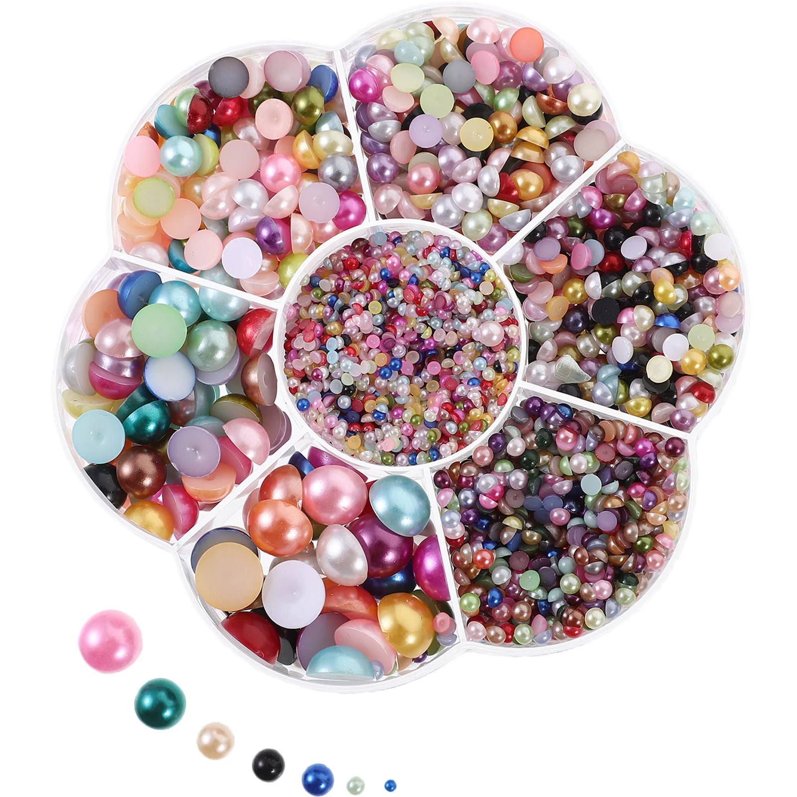 Delicate perle semicircolari rotonde Ciondoli per unghie multifunzione Perle artigianali simulate per decorazioni per la creazione di gioielli per nail art