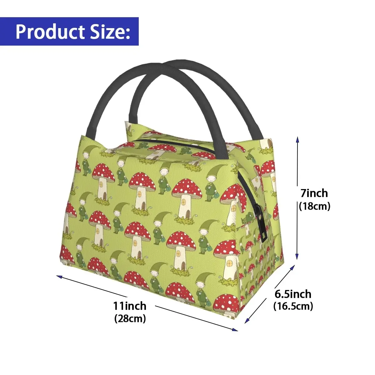 Shamrock Leaf Elf Thermal Lunch Bag St. Patrick's Day Aesthetic Lunch Box Office Convenient Lunch Bags Graphic Cooler Bag