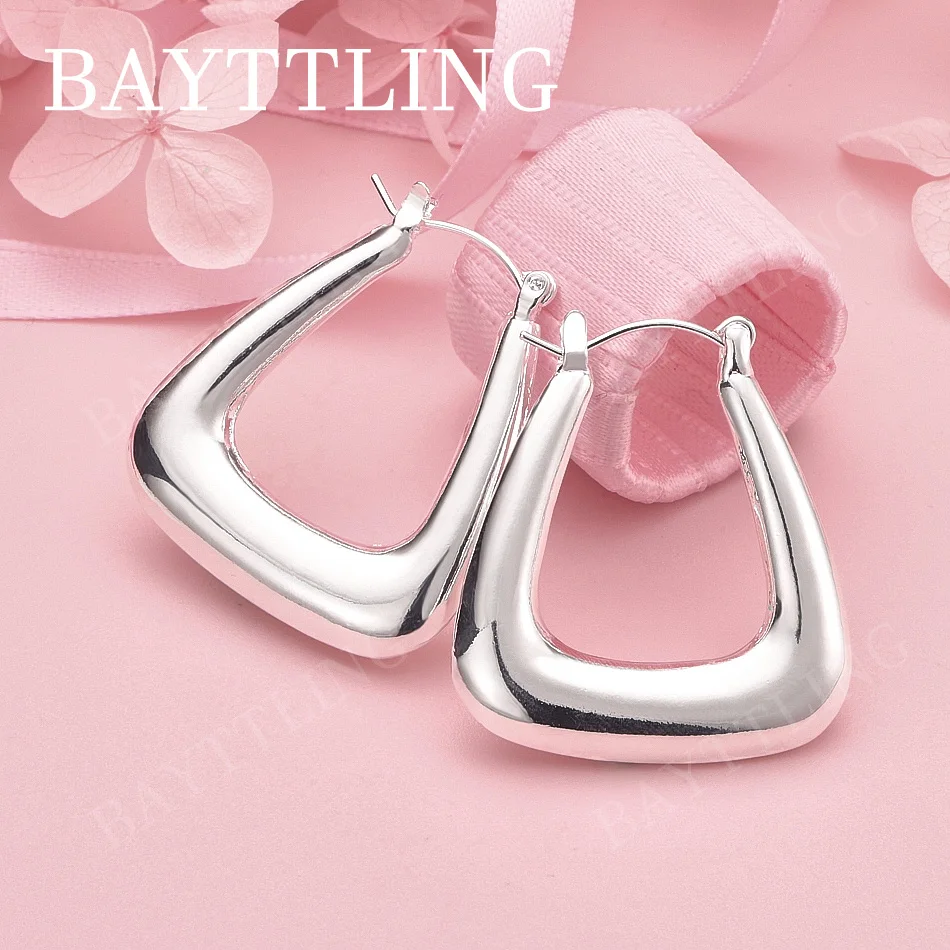 

Стильные нежные треугольные серьги из стерлингового серебра 925 пробы для женщин, гламурные вечерние свадебные аксессуары, ювелирные изделия