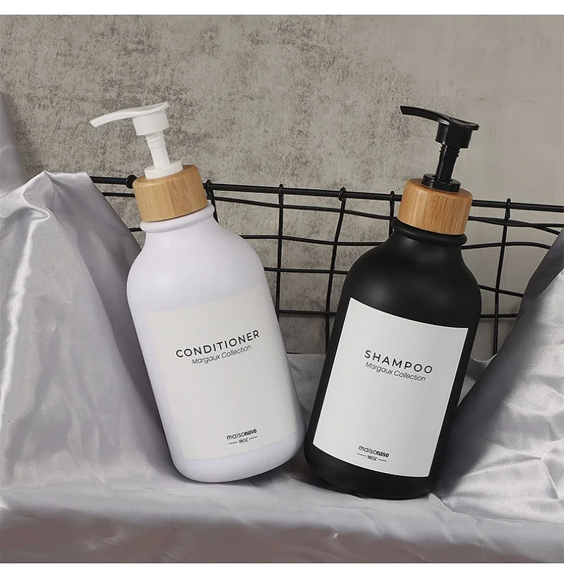 300/500ml Lotion Soap Dispenser Glossy Refillable Bottle for Kitchen Sink Bathroom Shampoo Conditioner Empty Storage Jar