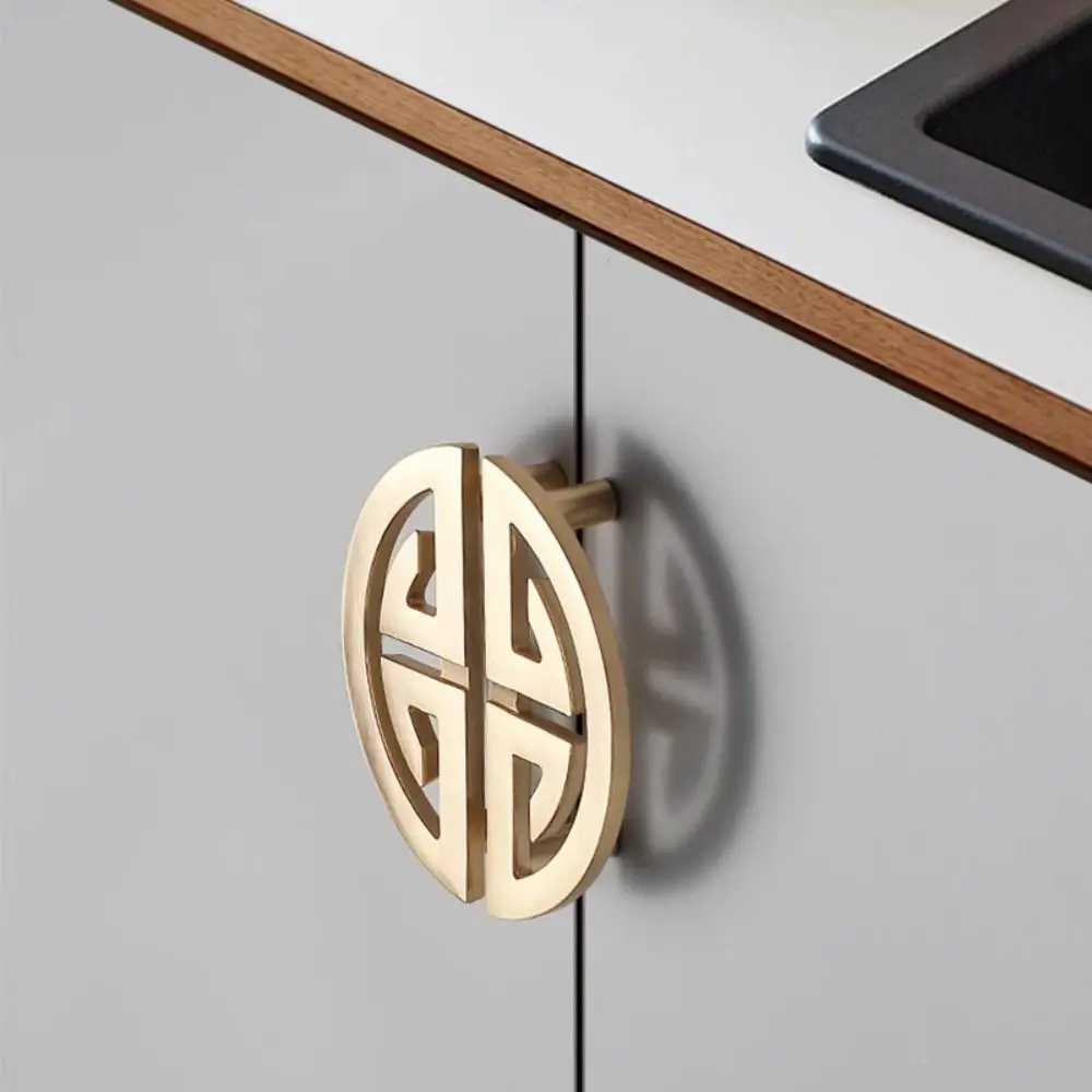 Durable Brushed Finish Cabinet Door Handle Gold Lengthened Wardrobe Door Handle Chinese Style Drawer Pull Handle Cupboard
