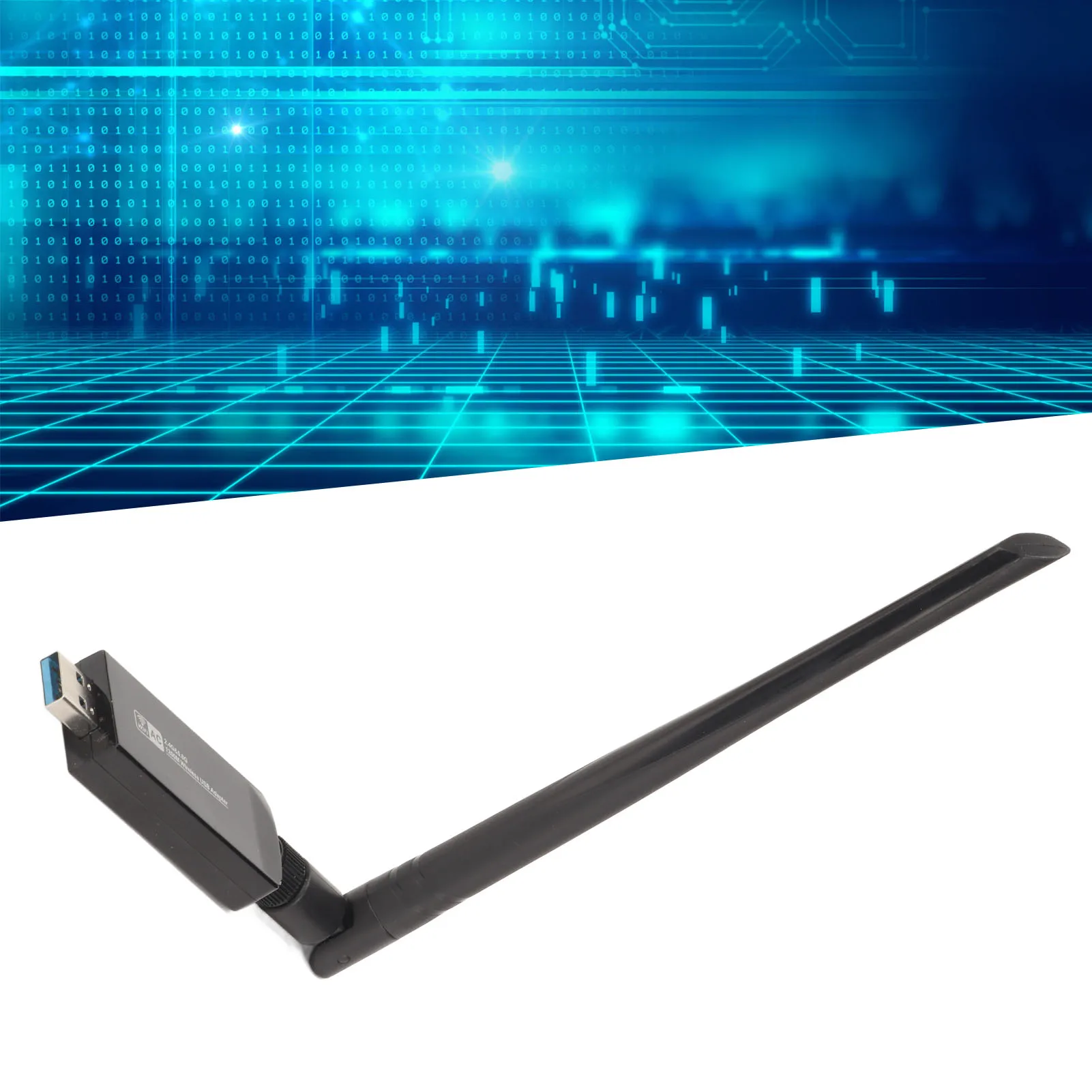 Adaptor WiFi Kartu Jaringan Nirkabel W50L 5DB RTL8812AU 1200M Dual Band USB 3.0 Antarmuka Adaptor WiFi untuk Android untuk Win