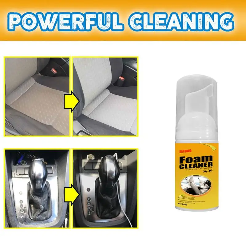 30/100/150/250/300ml Multi-Purpose Spray Foam Cleaner Car Interior Cleaner Car Seat Wash Accessories Leather Cleaner