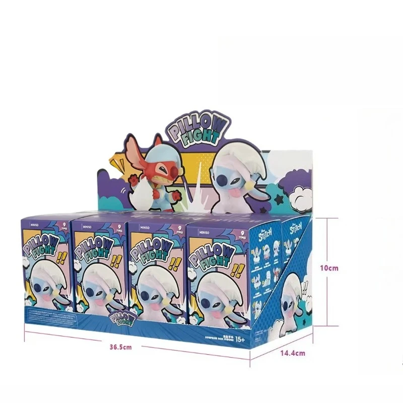 Disney Stitch Série Needle Pillow Battle Caixa Surpresa Colecionável Figura de Ação Ornamento Decorativo Boneco Fofo Presentes de Aniversário