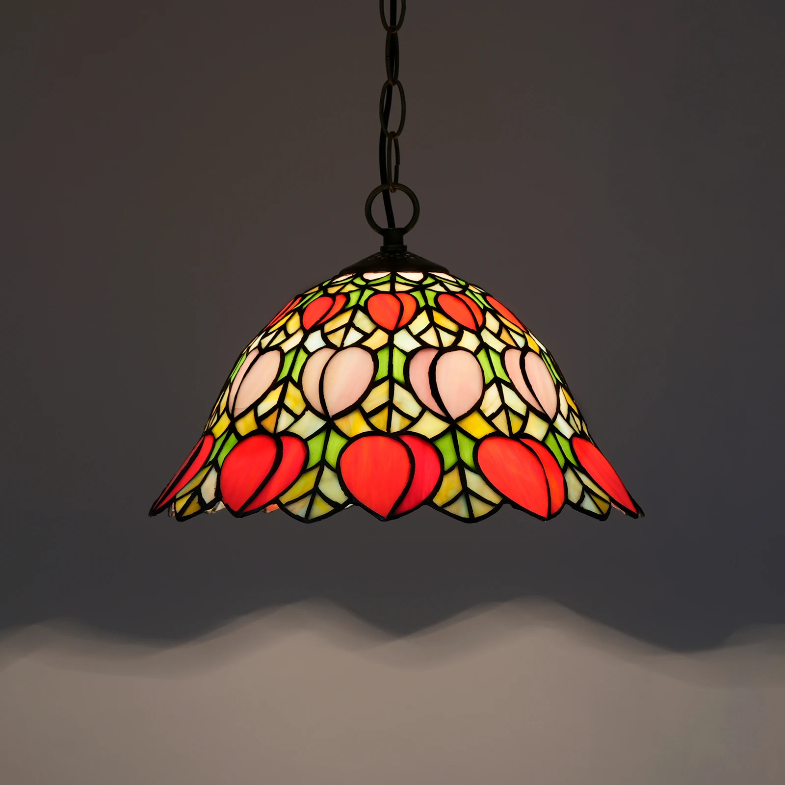 Tiffany Pendant Light Fixtures Stained Glass Hanging Lamp,Handcrafts Ceiling Pendant Lighting For Dining Room Kitchen Island