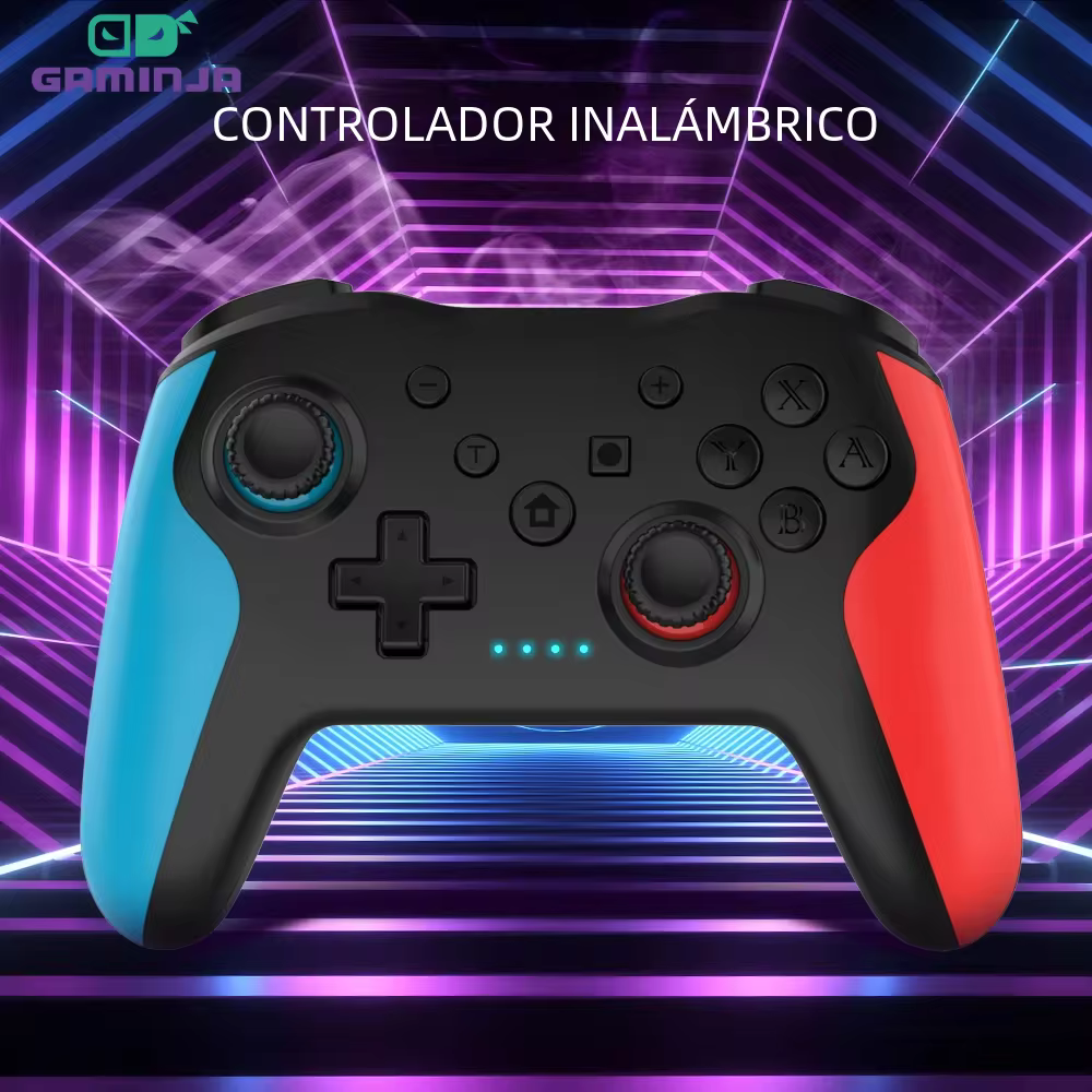 GAMINJA NS009S controlador inalámbrico BT para Nintendo Switch Pro PC PS3 TV Box Joystick doble vibración NFC Gamepad profesional