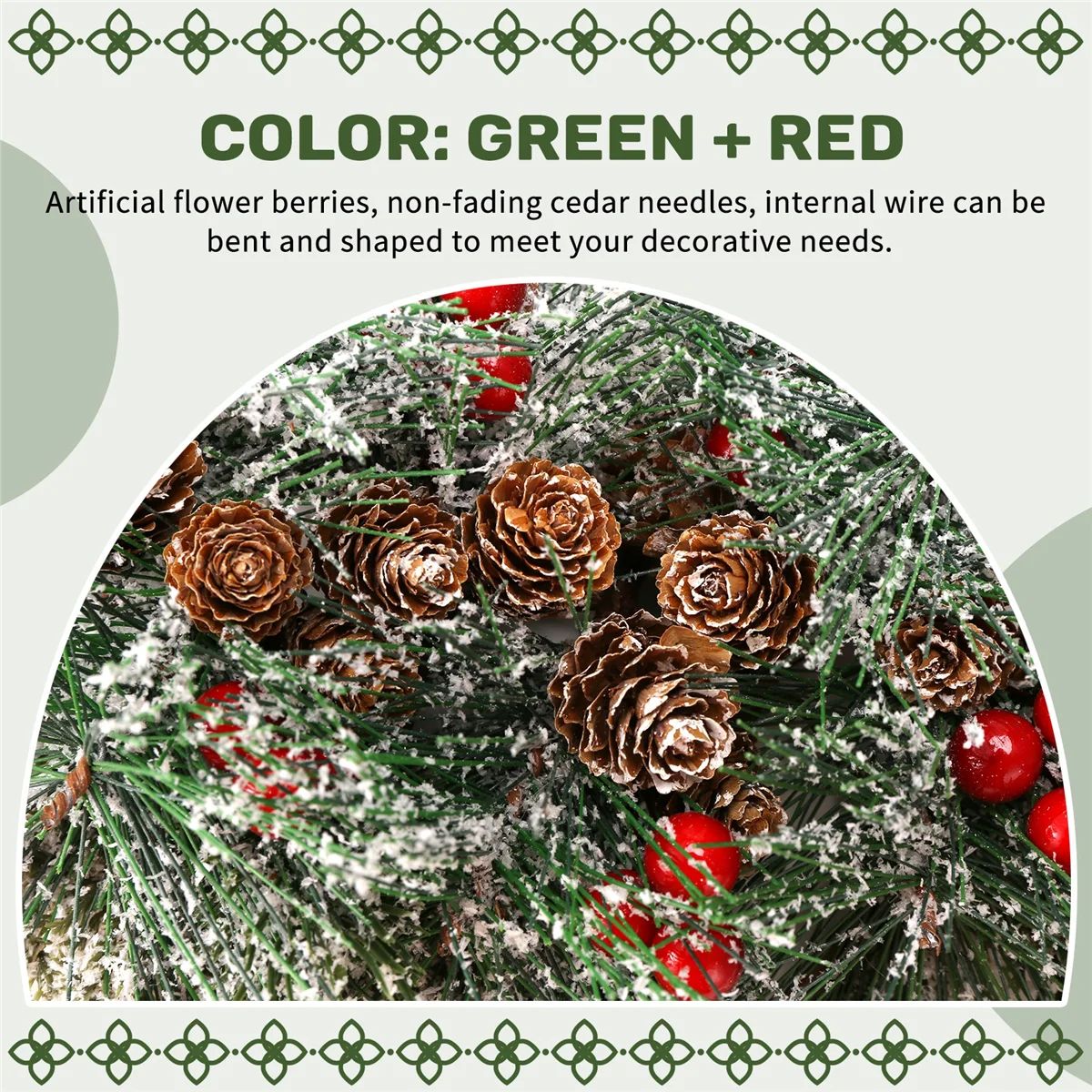 مجموعة حلقات المناديل مكونة من 6 حلقات مناديل إبرة الصنوبر وعيد الميلاد وعيد الشكر وعطلة المزرعة الريفية