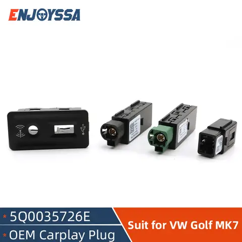 5Q 0035726 E OEM for VW 골프 7 MK7 PASSAT CarPlay USB AUX 설치 플러그 소켓 MIB2 MDI USB AMI 스위치 버튼 5QD 035726 J 5Q 0035724