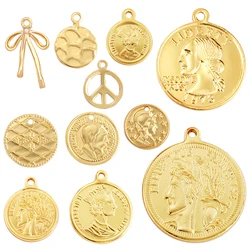 Coin Medallion Republique Francaise France Queen Elizabeth II Isle,Necklace Pendant Bracelet Earring Charm Bails Findings L13
