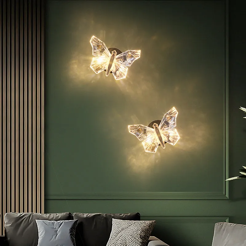 2026 New Model Designer LED Wall Lamp Butterfly Wall Sconces Children’s Room Princess Room Bedside Home Decoration Light Fixture